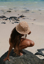 Load image into Gallery viewer, Cowry Shell Raffia Bucket Hat
