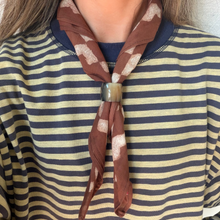 Load image into Gallery viewer, Buffalo Horn Tube Ring For Bandana or Scarf
