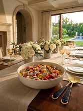 Load image into Gallery viewer, Vitali Shell Brass &amp; Rattan Salad Servers
